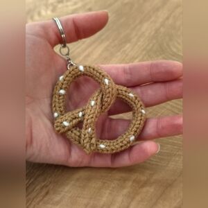 Handmade Salted Pretzel Keychain